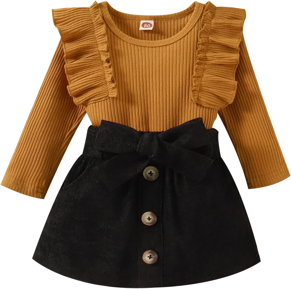 Knitted Turtleneck Skirt Set | Warm Cotton Outfit for Winter