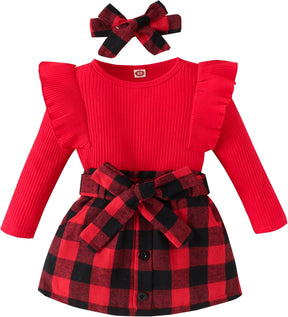 Knitted Turtleneck Skirt Set | Warm Cotton Outfit for Winter