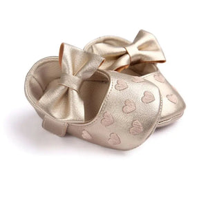 Non-Slip Baby Walking Shoes | Breathable Material with Bow Design