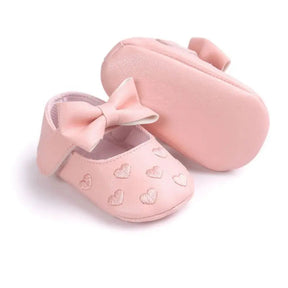 Non-Slip Baby Walking Shoes | Breathable Material with Bow Design