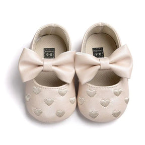 Non-Slip Baby Walking Shoes | Breathable Material with Bow Design