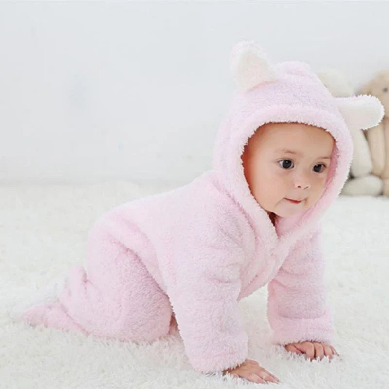 Baby Bear Hooded Onesie | Soft, Warm Outfit with Ears