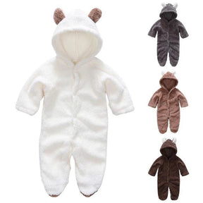 Baby Bear Hooded Onesie | Soft, Warm Outfit with Ears