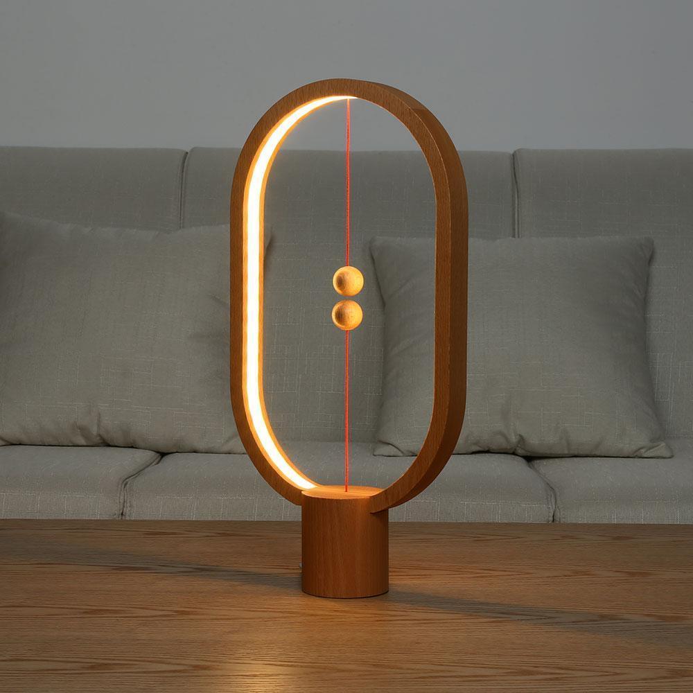 Wooden LED Table Lamp | Magnetic Switch for Effortless Use