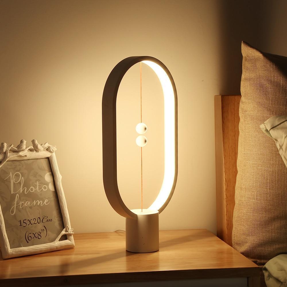 Wooden LED Table Lamp | Magnetic Switch for Effortless Use