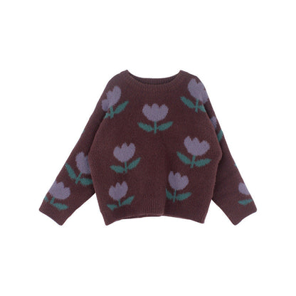 Tulip Print Children’s Sweater | Soft Fabric for All Seasons