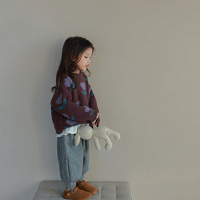 Tulip Print Children’s Sweater | Soft Fabric for All Seasons