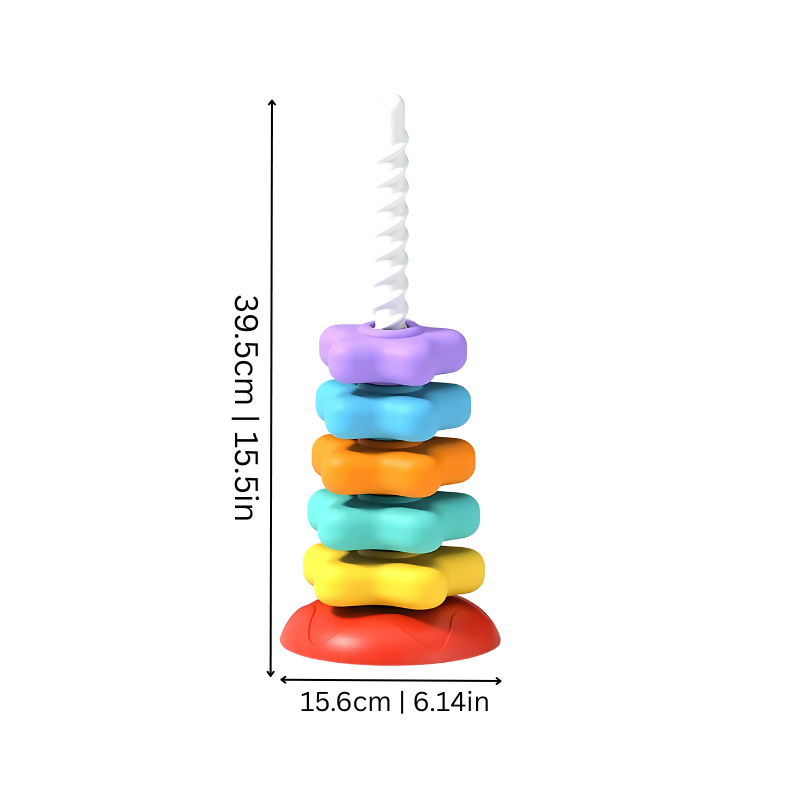 Colorful Stacking Tower Toy | Enhances Learning and Motor Skills