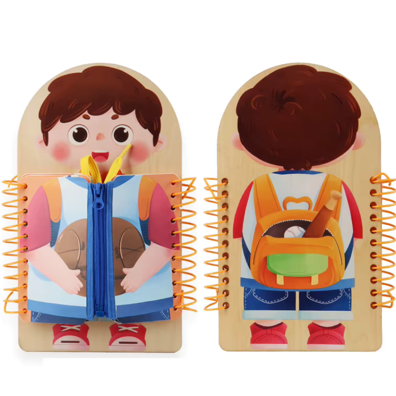 Wooden Activity Board for Toddlers | Develops Fine Motor Skills and Independence