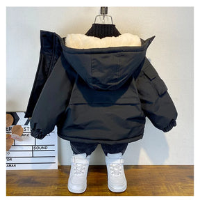 Boys Winter Coat | Thick Cotton Hooded Jacket
