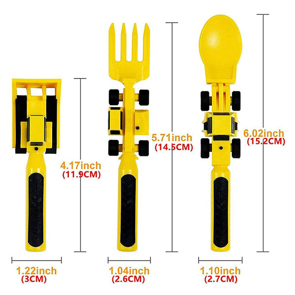 Bulldozer Cutlery Set | Fun Mealtime Adventure for Kids