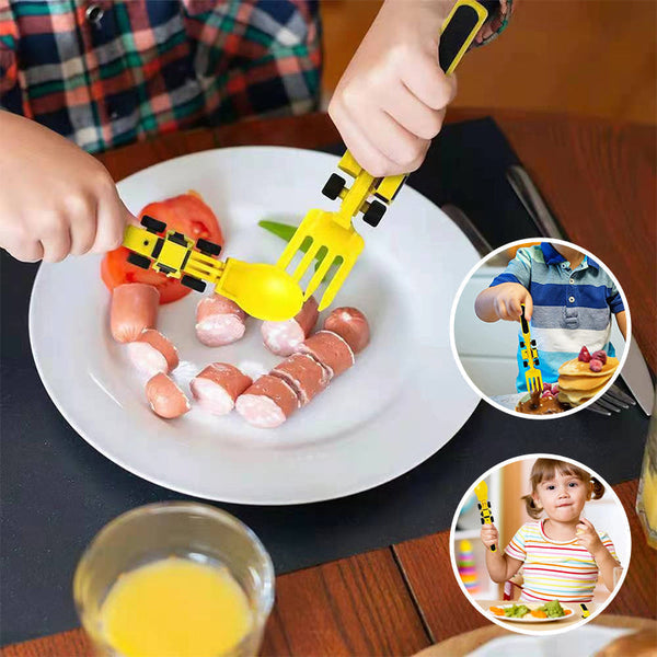 Bulldozer Cutlery Set | Fun Mealtime Adventure for Kids