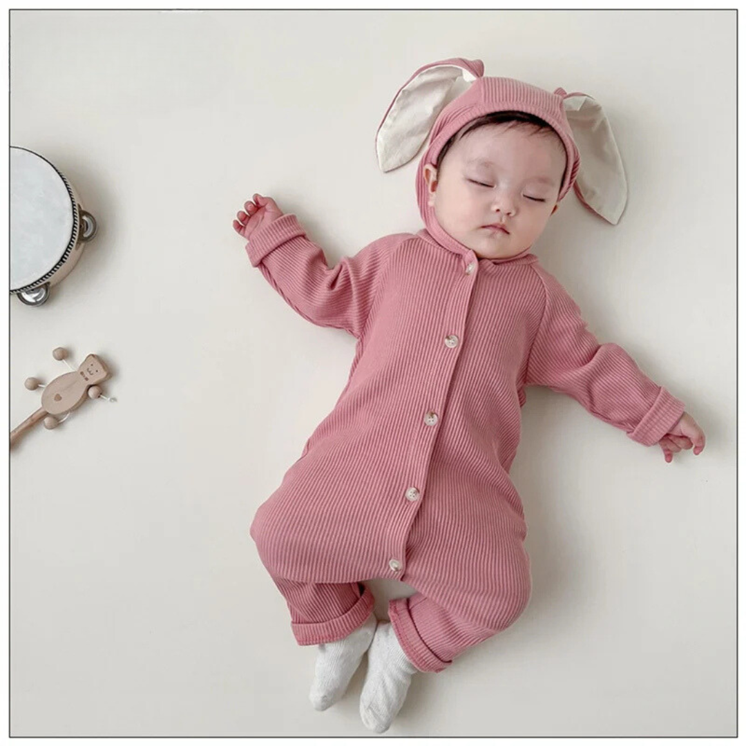 Baby Bunny Romper | Soft Cotton with Fluffy Tail