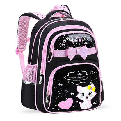 Cat Backpack for Kids | Black and Pink 3D Design