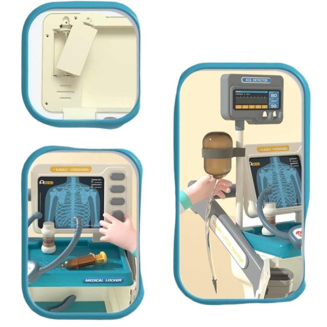 Children's Doctor Play Set | Interactive Cart with Light and Sound