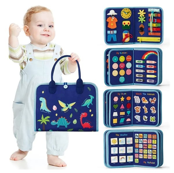 Montessori Life Skills Book | Interactive Felt Activities for Kids