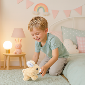 Interactive Plush Bunny Toy | Soft Fabric with Jumping Action