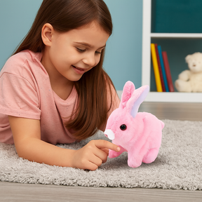 Interactive Plush Bunny Toy | Soft Fabric with Jumping Action