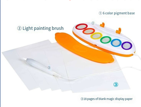 Magic Paint Set for Kids | Stain-Free Light-Up Brush Kit