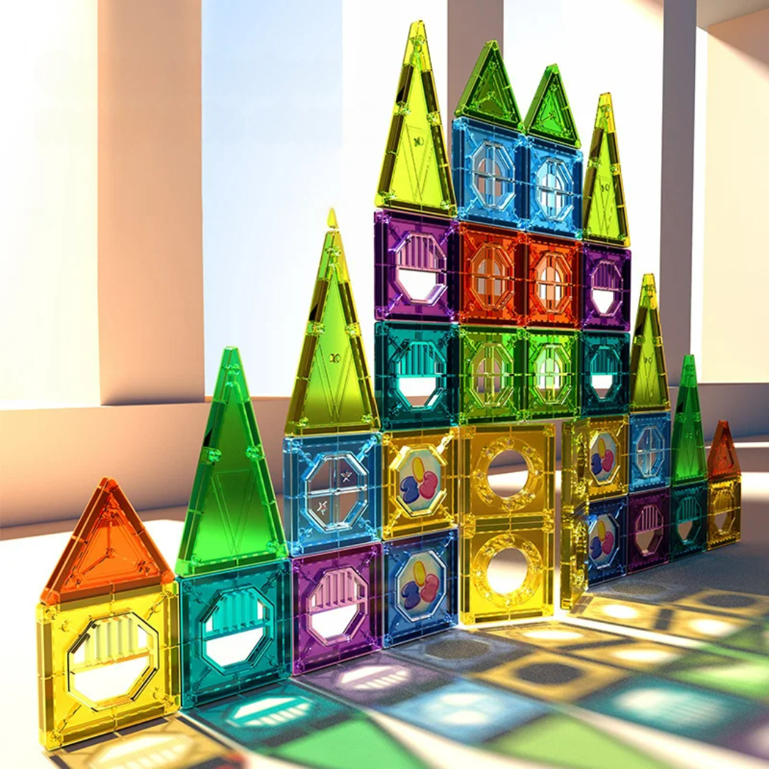 Magnetic Building Blocks Set | 69-Piece LED Educational Toy