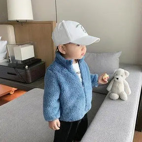 Children's Warm Plush Jacket | Cozy Unisex Autumn Winter Wear