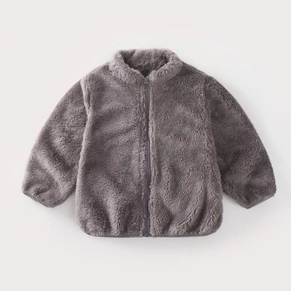 Children's Warm Plush Jacket | Cozy Unisex Autumn Winter Wear