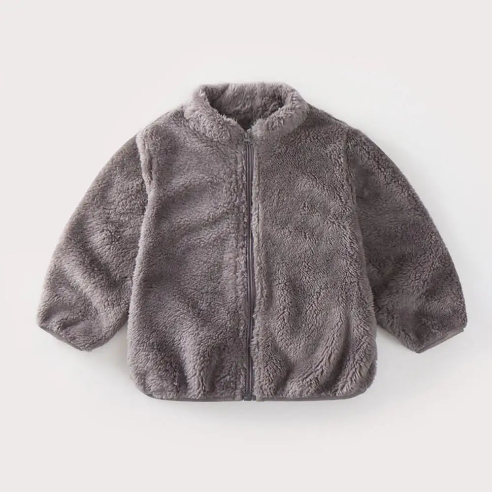 Children's Warm Plush Jacket | Cozy Unisex Autumn Winter Wear