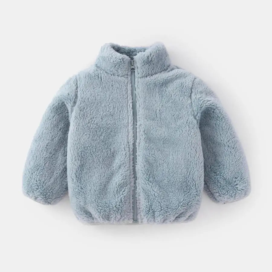 Children's Warm Plush Jacket | Cozy Unisex Autumn Winter Wear
