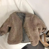 Reversible Kids Jacket | Cozy Plush Plaid Design