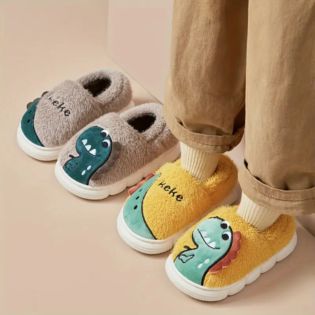 Dinosaur Slippers for Kids | Soft, Warm, Non-Slip Design