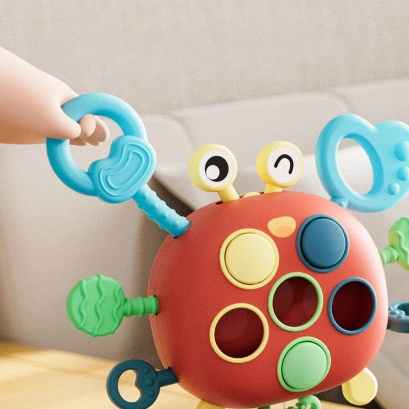 Sensory Crab Toy for Toddlers | Engaging Pull Strings and Tactile Features
