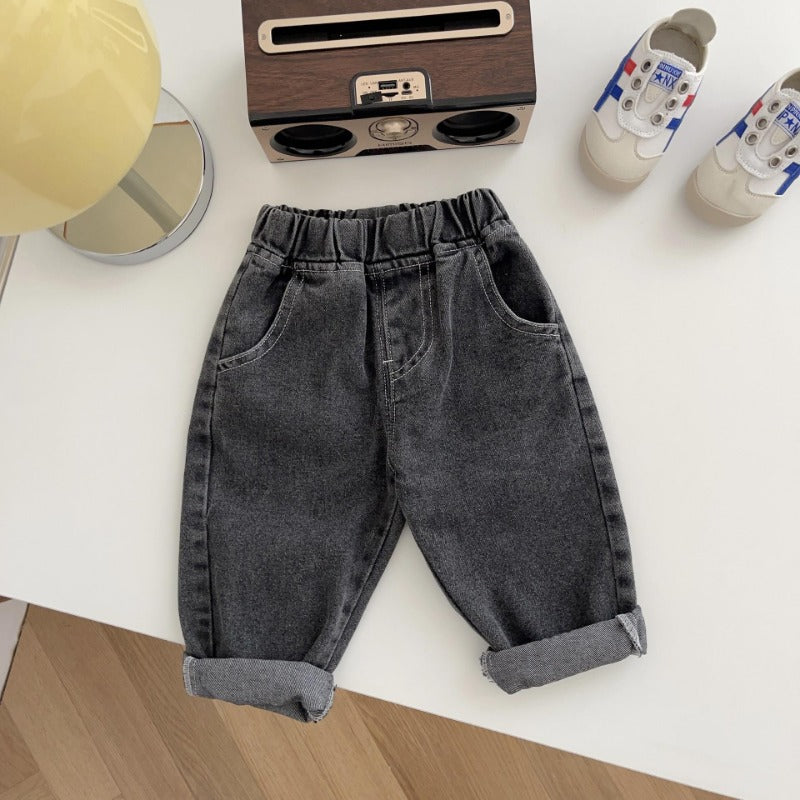 Kids Adjustable Waist Jeans | Soft Cotton Denim for Comfort