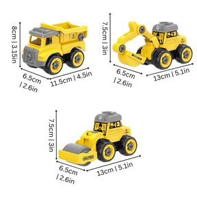 Buildable Construction Vehicle Set | Boosts Creativity and Problem-Solving Skills