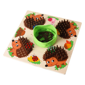Hedgehog Counting Board | Engaging Peg Slot Activity
