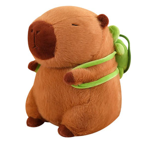Capybara Plush Toy | Adorable Design with Turtle Backpack