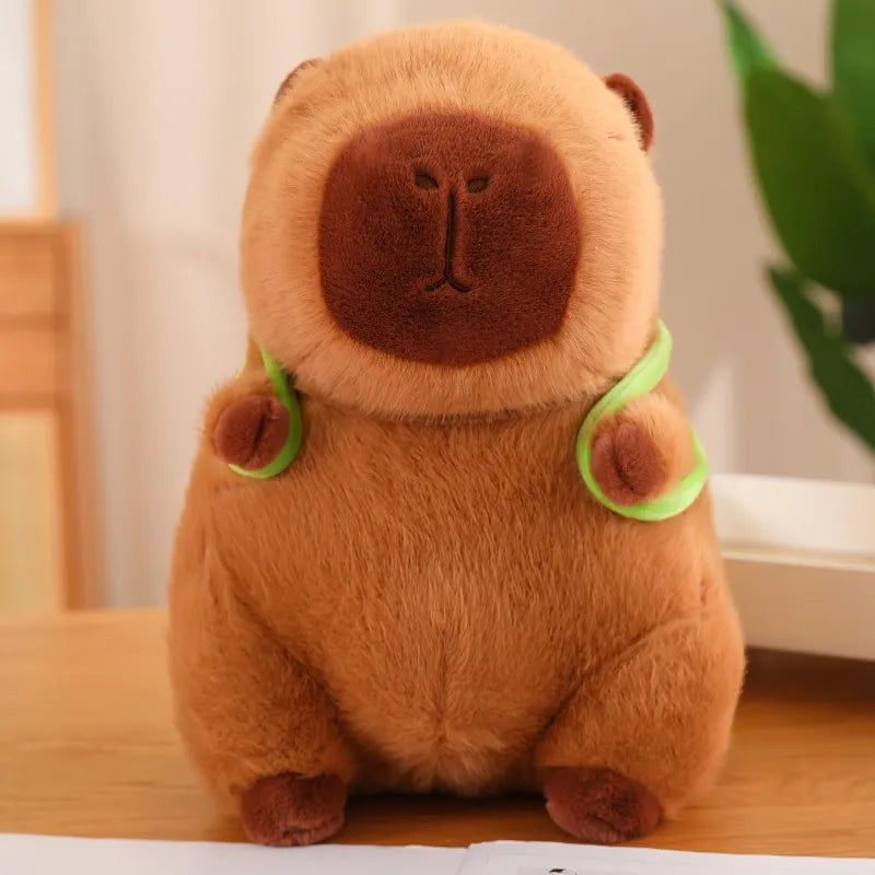 Capybara Plush Toy | Adorable Design with Turtle Backpack