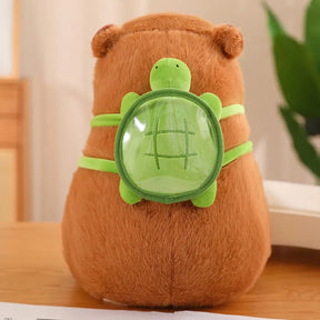 Capybara Plush Toy | Adorable Design with Turtle Backpack
