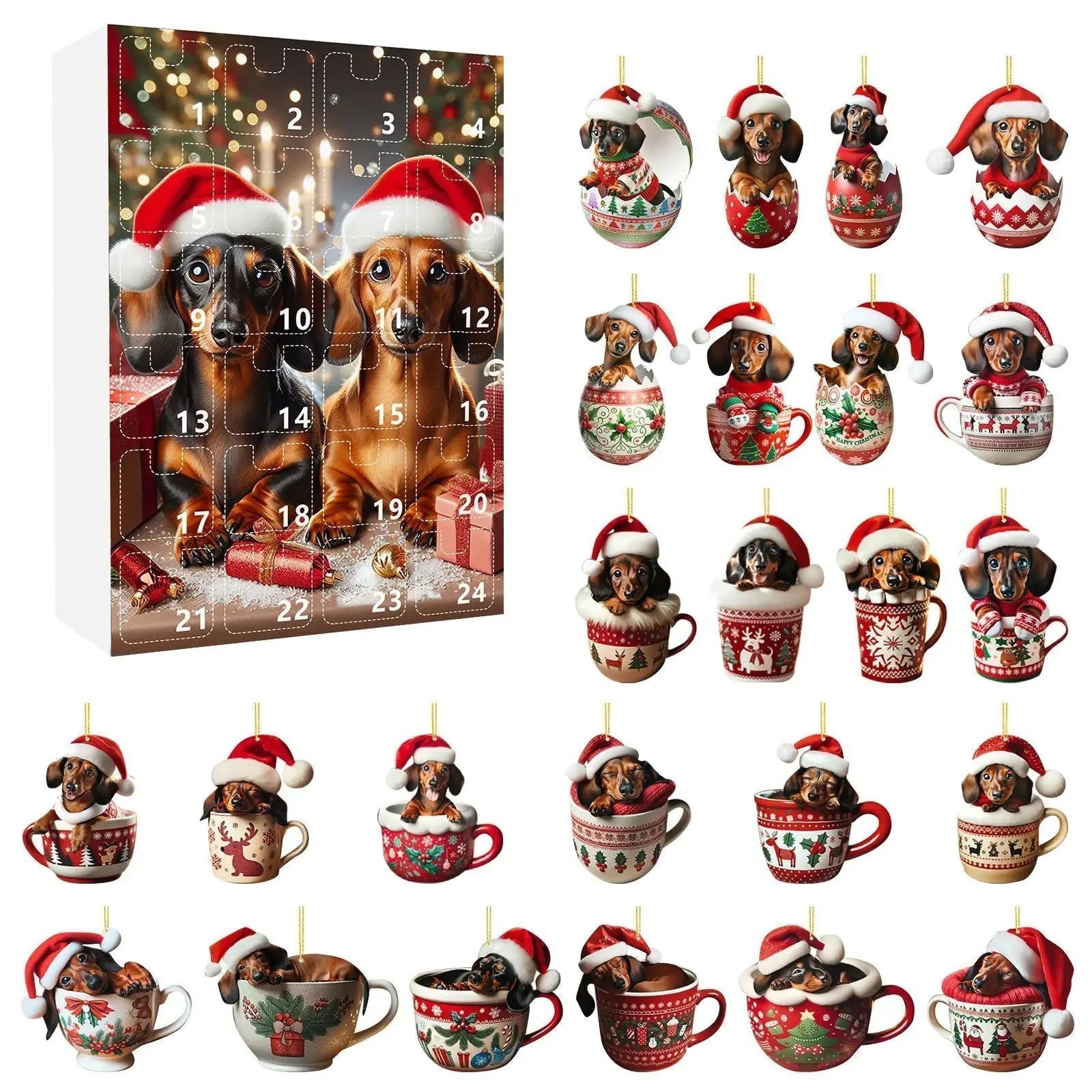 Dachshund Advent Calendar | Festive Countdown with 24 Surprises
