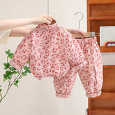 Leopard Print Casual Outfit | Soft Cotton 2-Piece Set