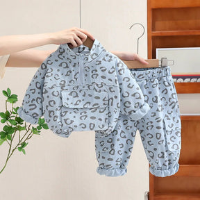 Leopard Print Casual Outfit | Soft Cotton 2-Piece Set