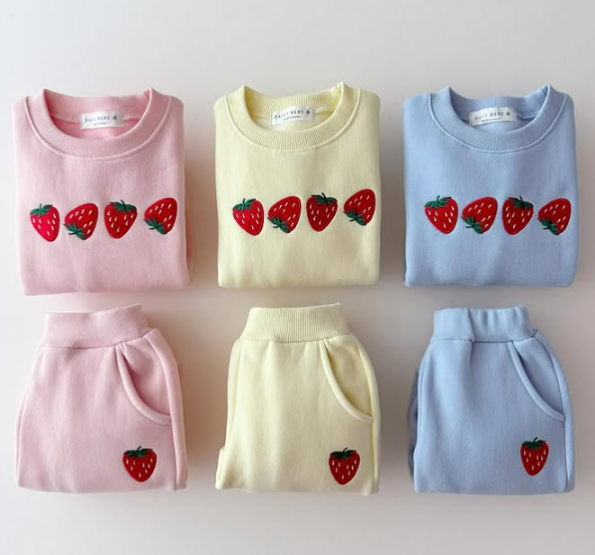 Strawberry Print Sweater | Comfy 100% Cotton Casual Wear