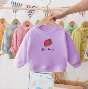 Strawberry Print Sweater | Comfy 100% Cotton Casual Wear