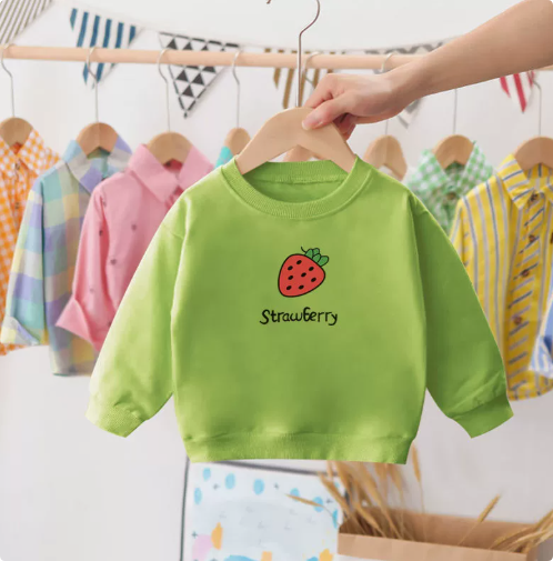 Strawberry Print Sweater | Comfy 100% Cotton Casual Wear