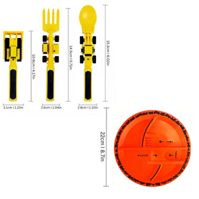 Kids' Construction Dishware Set | Fun Utensils for Healthy Eating