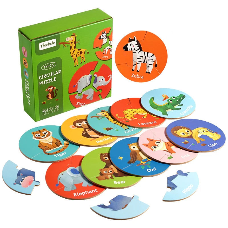 Animal Puzzle for Kids | 3-Piece Learning Toy for Creativity