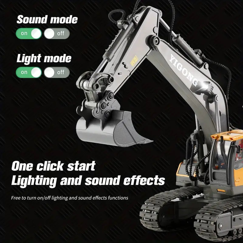 RC Excavator Toy | 11 Functions for Realistic Play