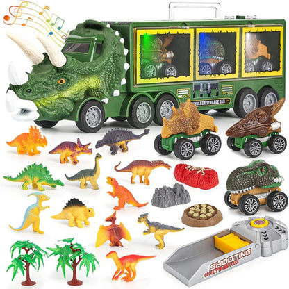 Dinosaur Transport Truck | Mini Cars with Lights and Sounds