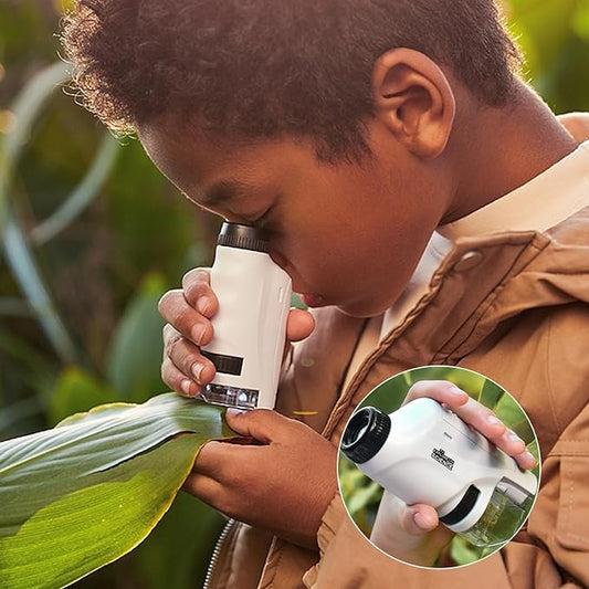 Kids Portable Microscope | 60x-120x Magnification with LED Light