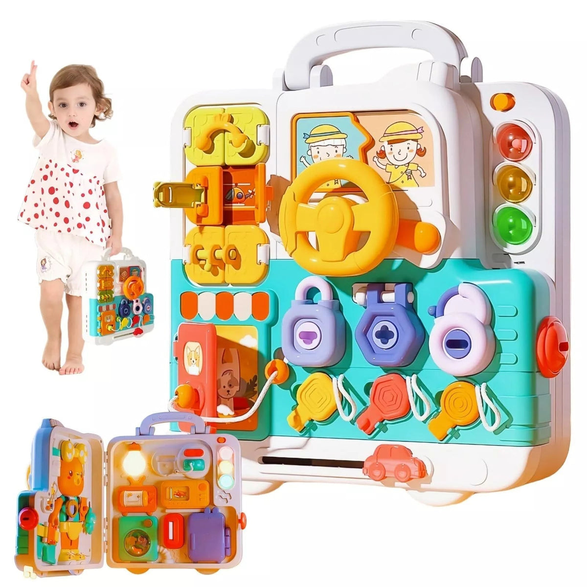 Kids Interactive Activity Board | Develops Fine Motor Skills and Logic