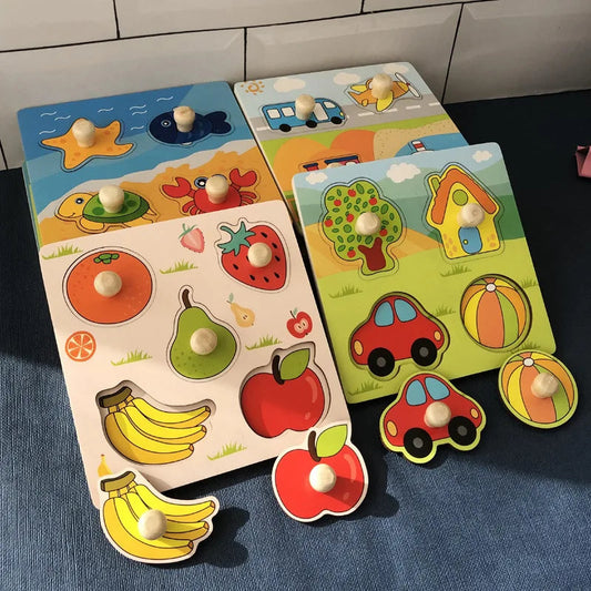 Wooden Fruit Puzzle for Kids | Boosts Cognitive Growth and Fine Motor Skills